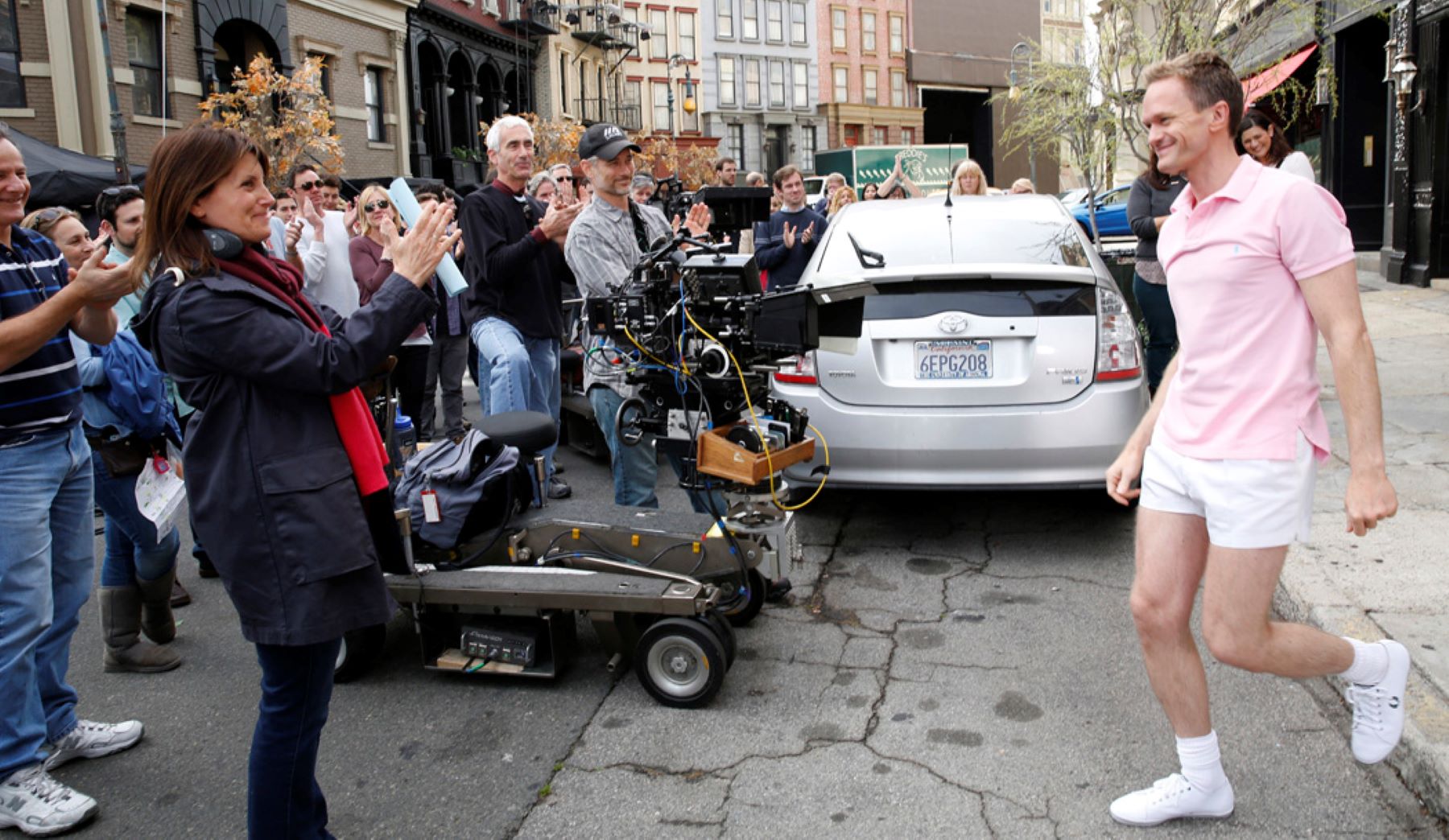 Neil Patrick Harris filming the finale of 'How I Met Your Mother' for CBS in Los Angeles, California