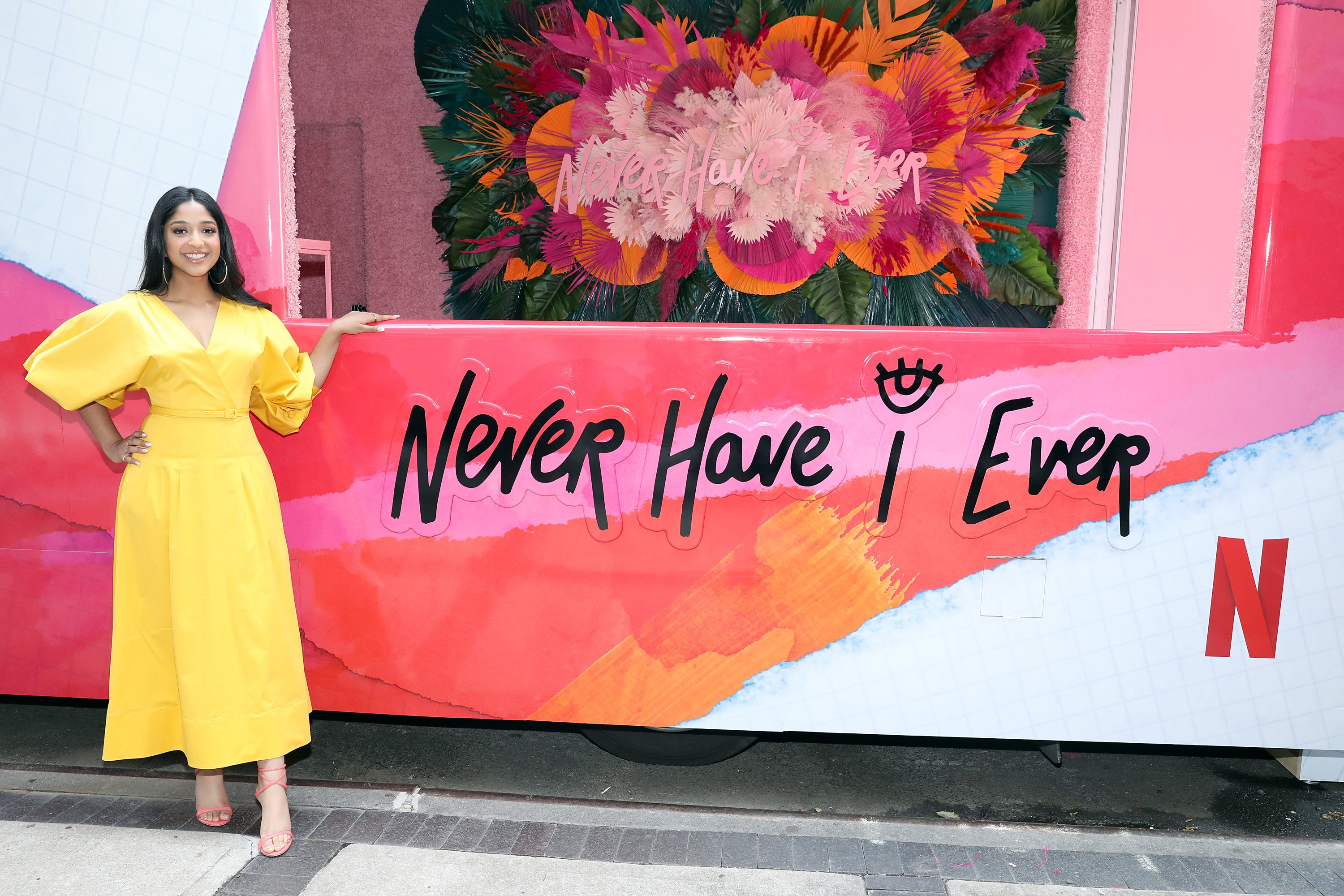 Maitreyi Ramakrishnan attends as Netflix hosts a mobile truck pop up activation in celebration of the launch of 'NEVER HAVE I EVER' Season 2