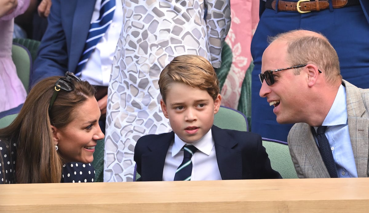 Kate Middleton and Prince William with their son Prince George. The royal couple allowed their dog to pick out Prince George's name.