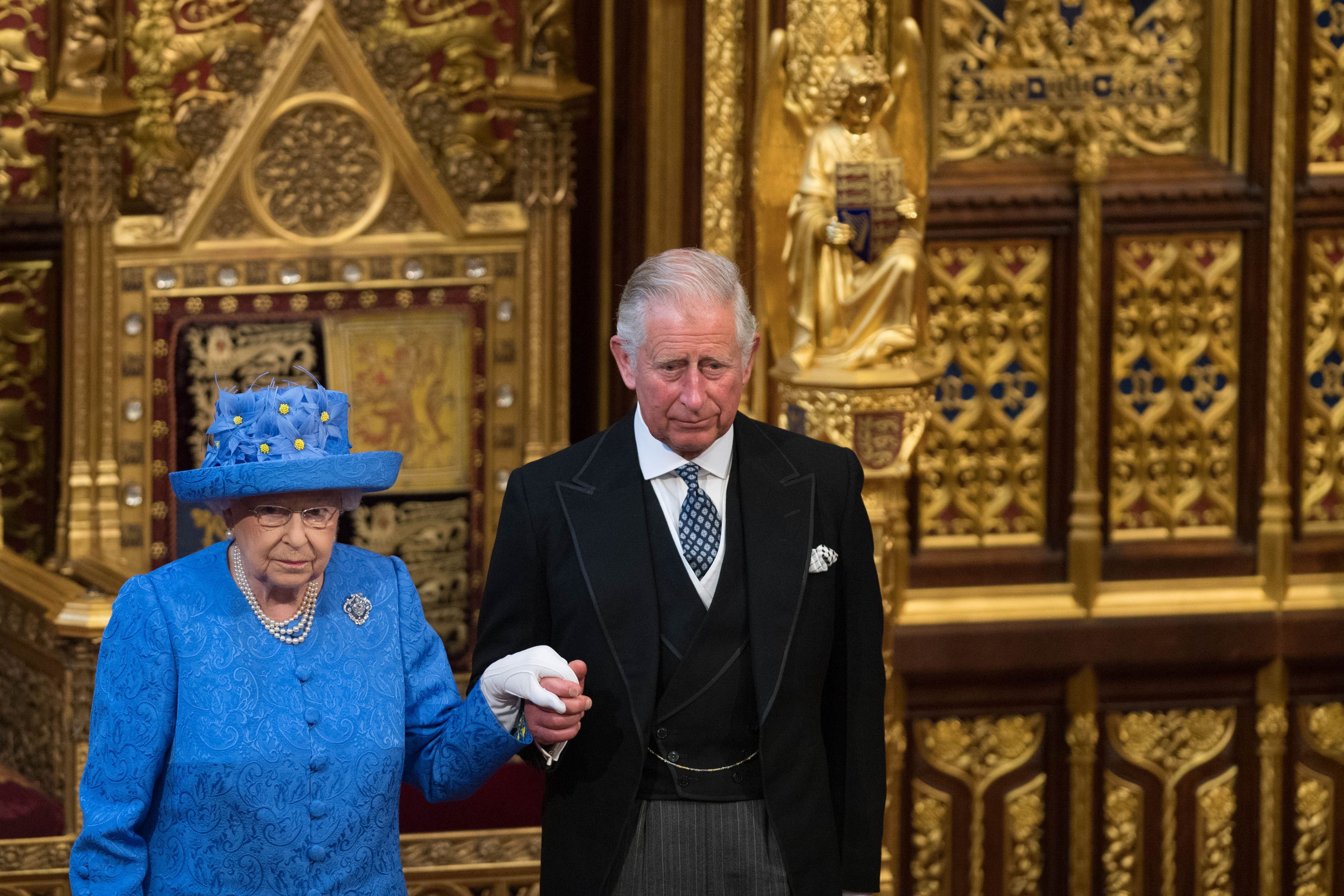 Queen Elizabeth II and Prince Charles attend the State Opening Of Parliament