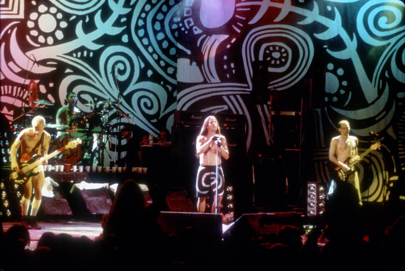 Red Hot Chili Peppers performing in 1992.