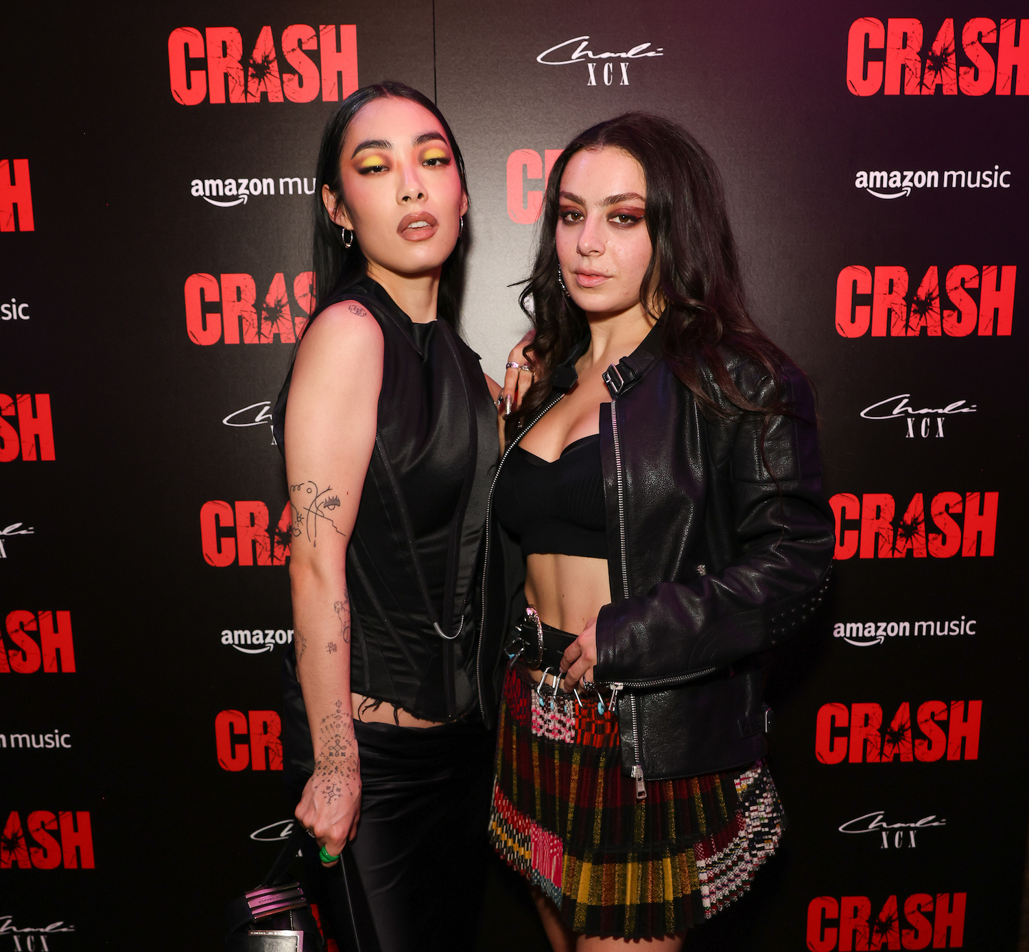 Rina Sawayama and Charli XCX attend Charli XCX 'Crash' album launch party with Amazon Music