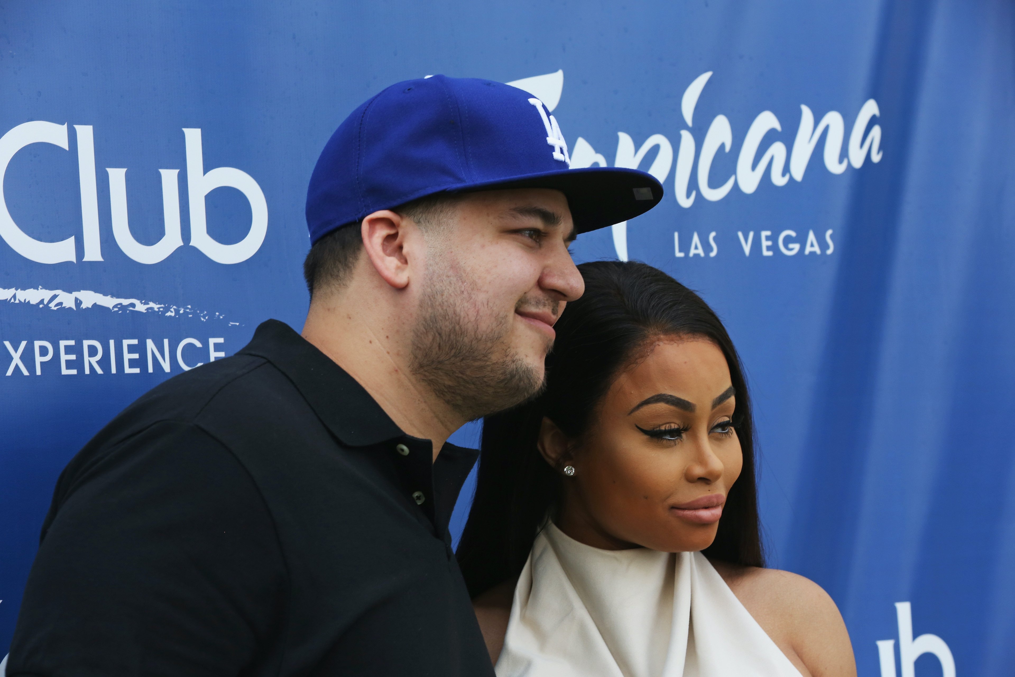 Rob Kardashian and Blac Chyna attend the Sky Beach Club at the Tropicana Las Vegas in 2016