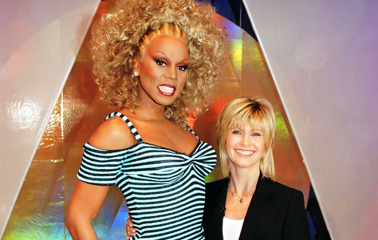 RuPaul and Olivia Newton-John in 1998