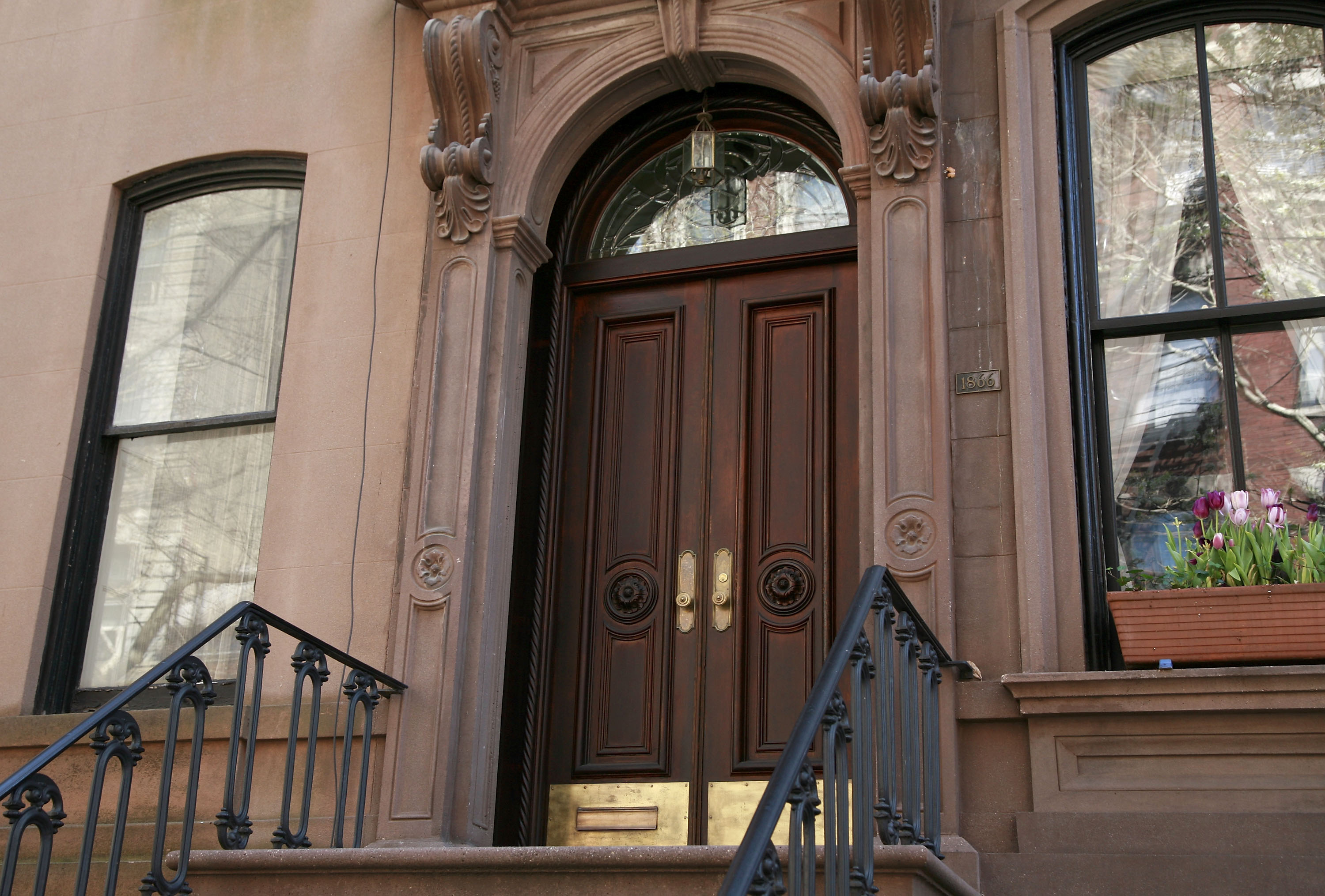 A view of the building used as the exterior for Carrei Bradshaw's apartment in 'Sex and the City'