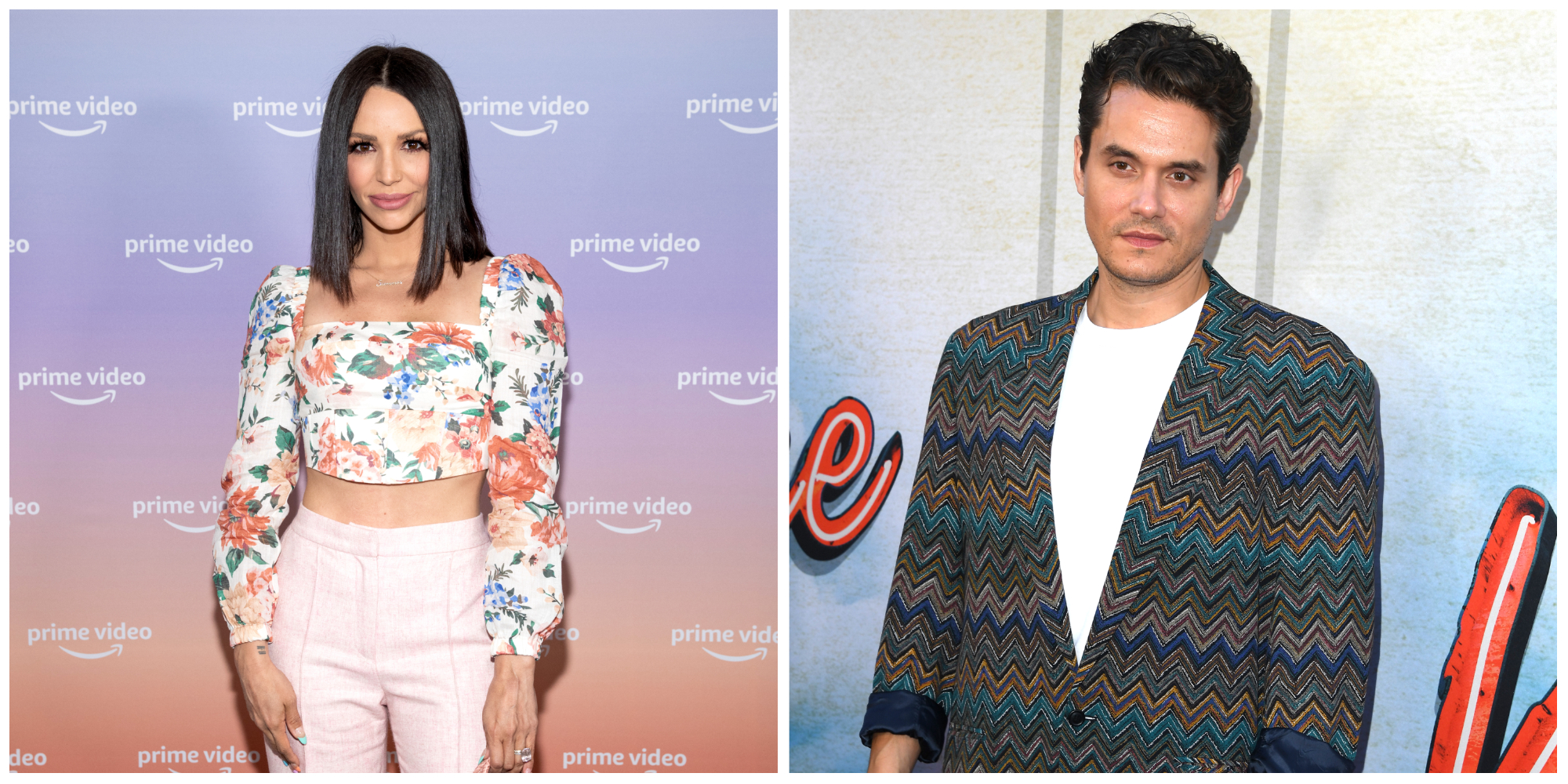 Scheana Shay and John Mayer on a red carpet 