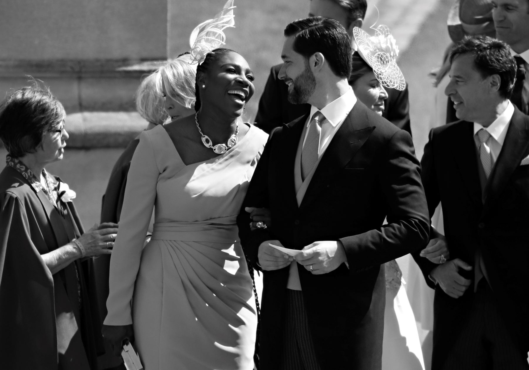 Serena Williams and her husband Alexis Ohanian at Meghan Markle's wedding at St. George's Chapel