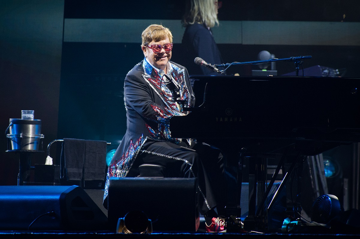 Sir Elton John performs during his Farewell Yellow Brick Road tour in France