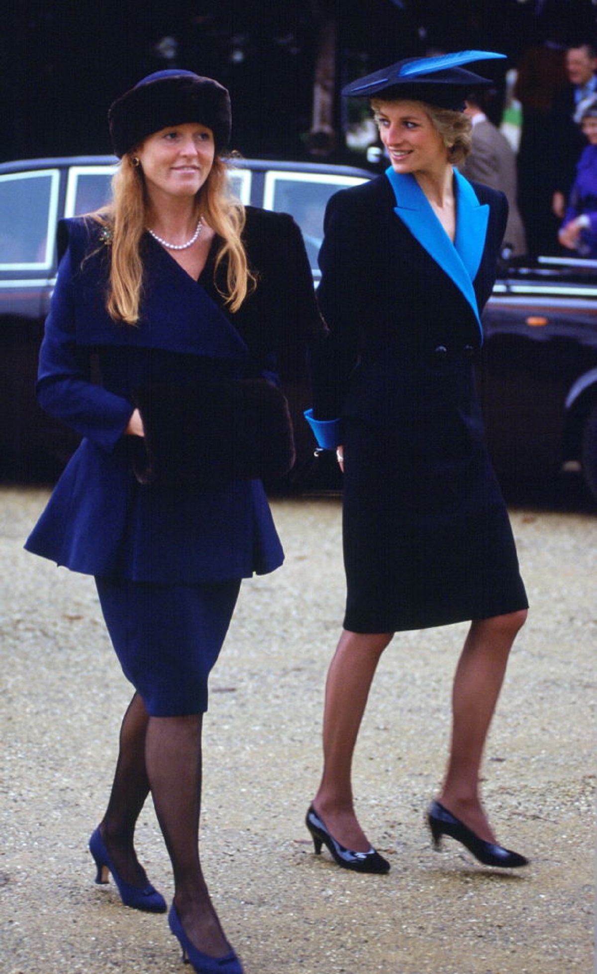 Photo of sisters-in-law Princess Diana and Sarah at Sandringham on Christmas