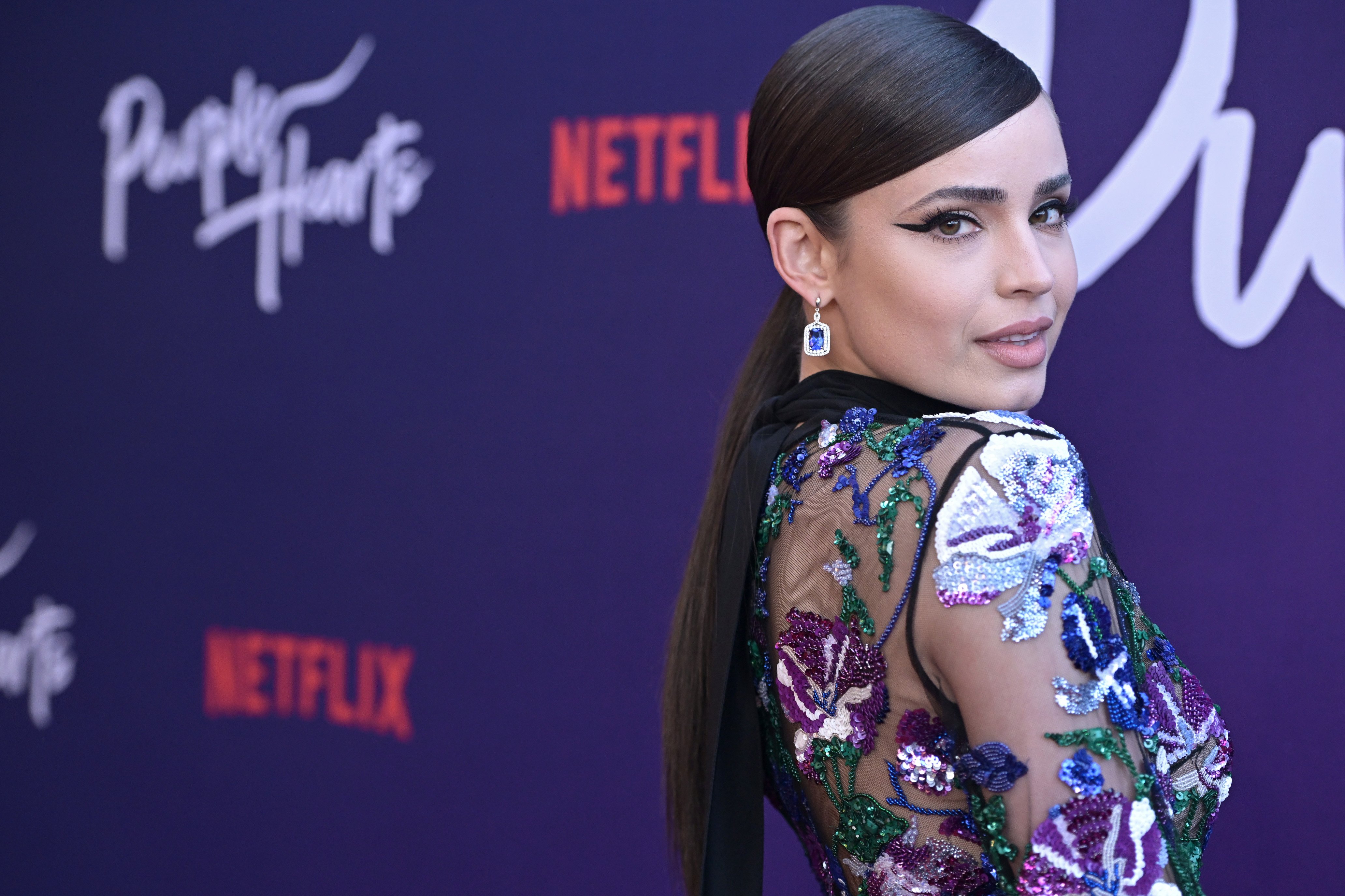 Sofia Carson attends Netflix's 'Purple Hearts' special screening