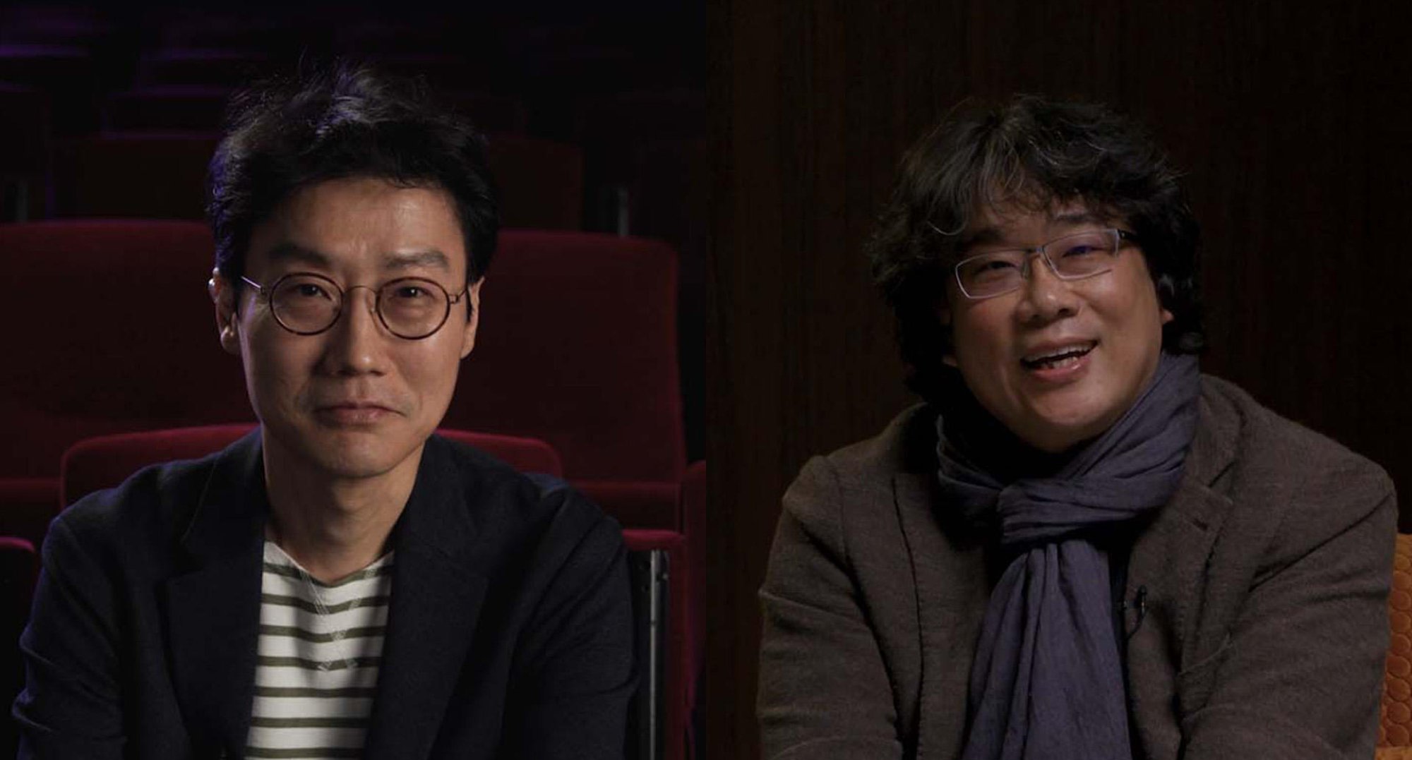 'Squid Game' director Hwang Dong-hyuk and 'Parasite' director Bong Joon-ho.
