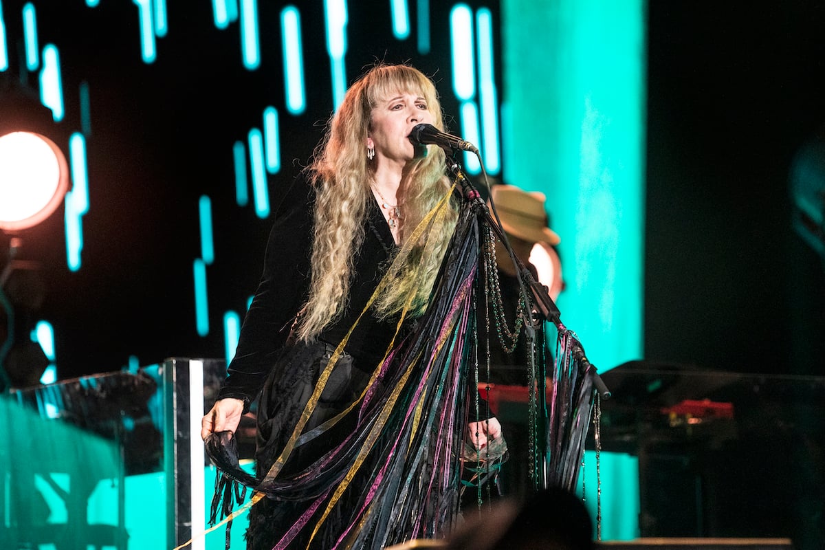 Stevie Nicks, who now has her own comic book, performing on stage.