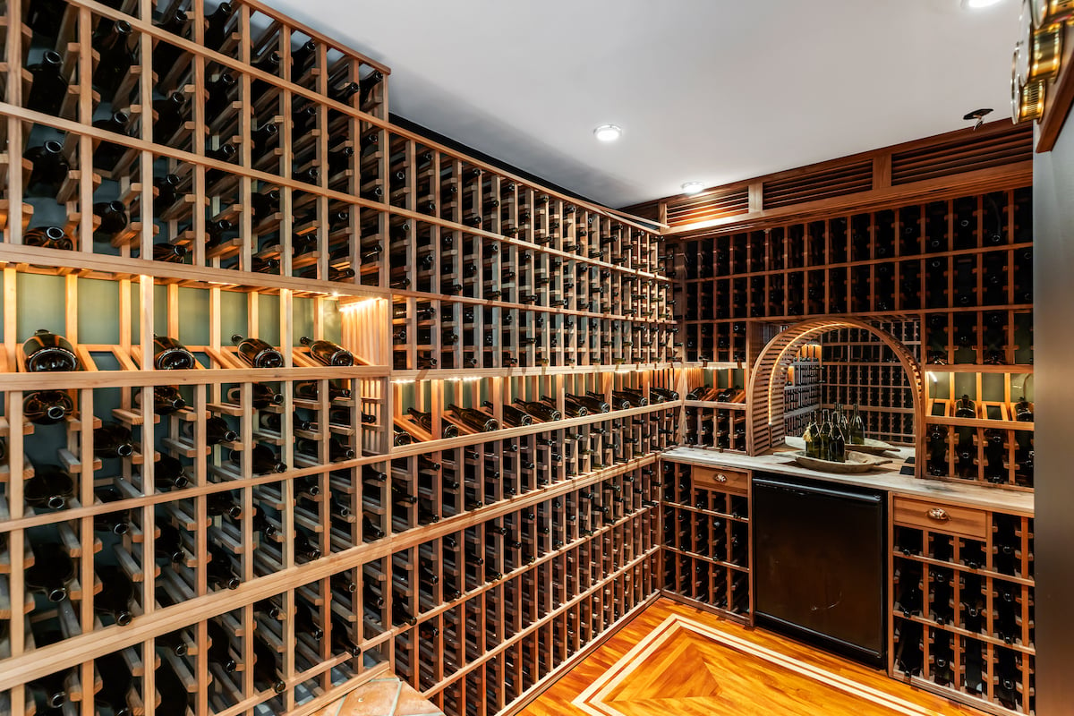 The wine cellar in the former home of Sylvester Stallone