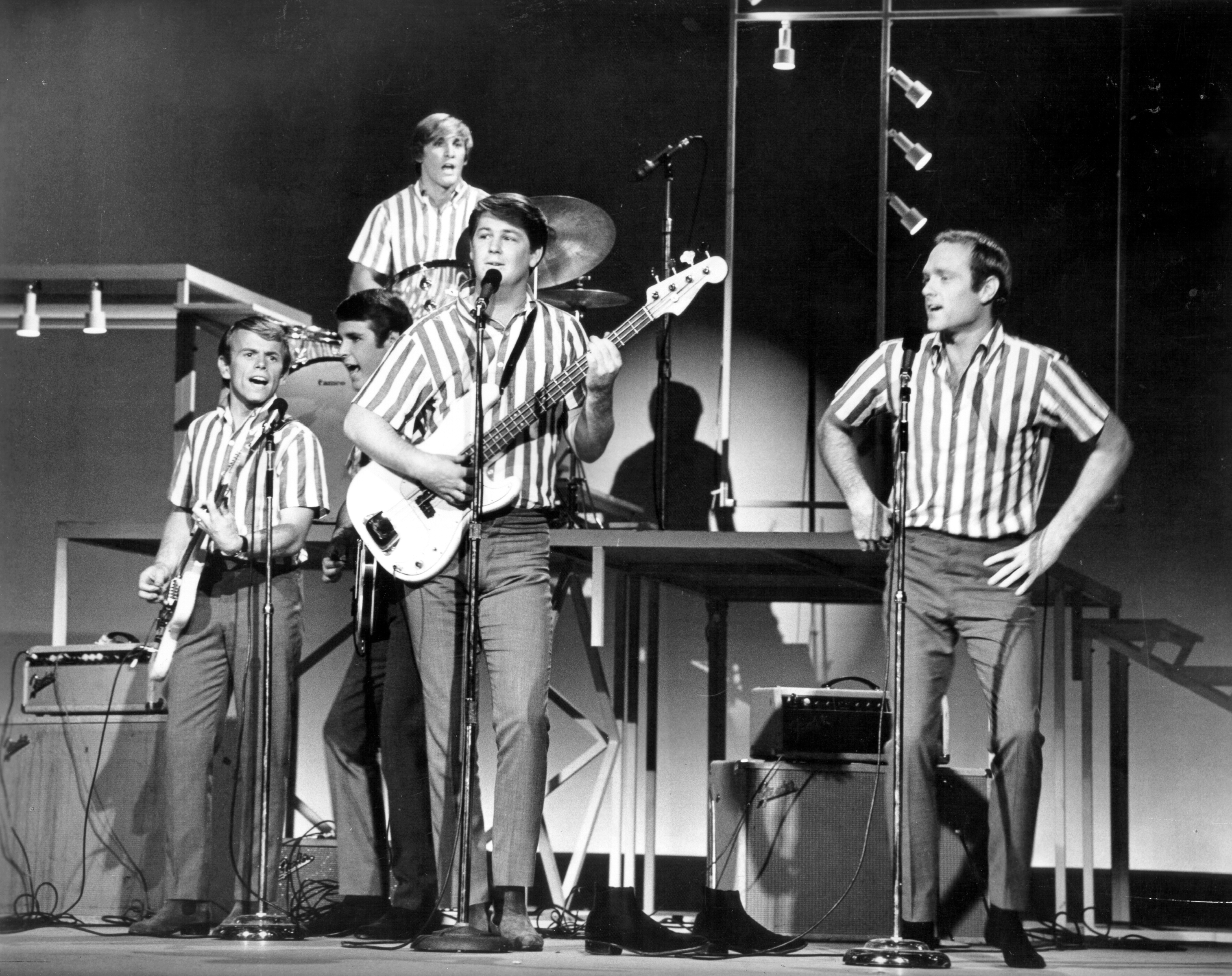 Rock and roll band The Beach Boys perform at the TAMI Show
