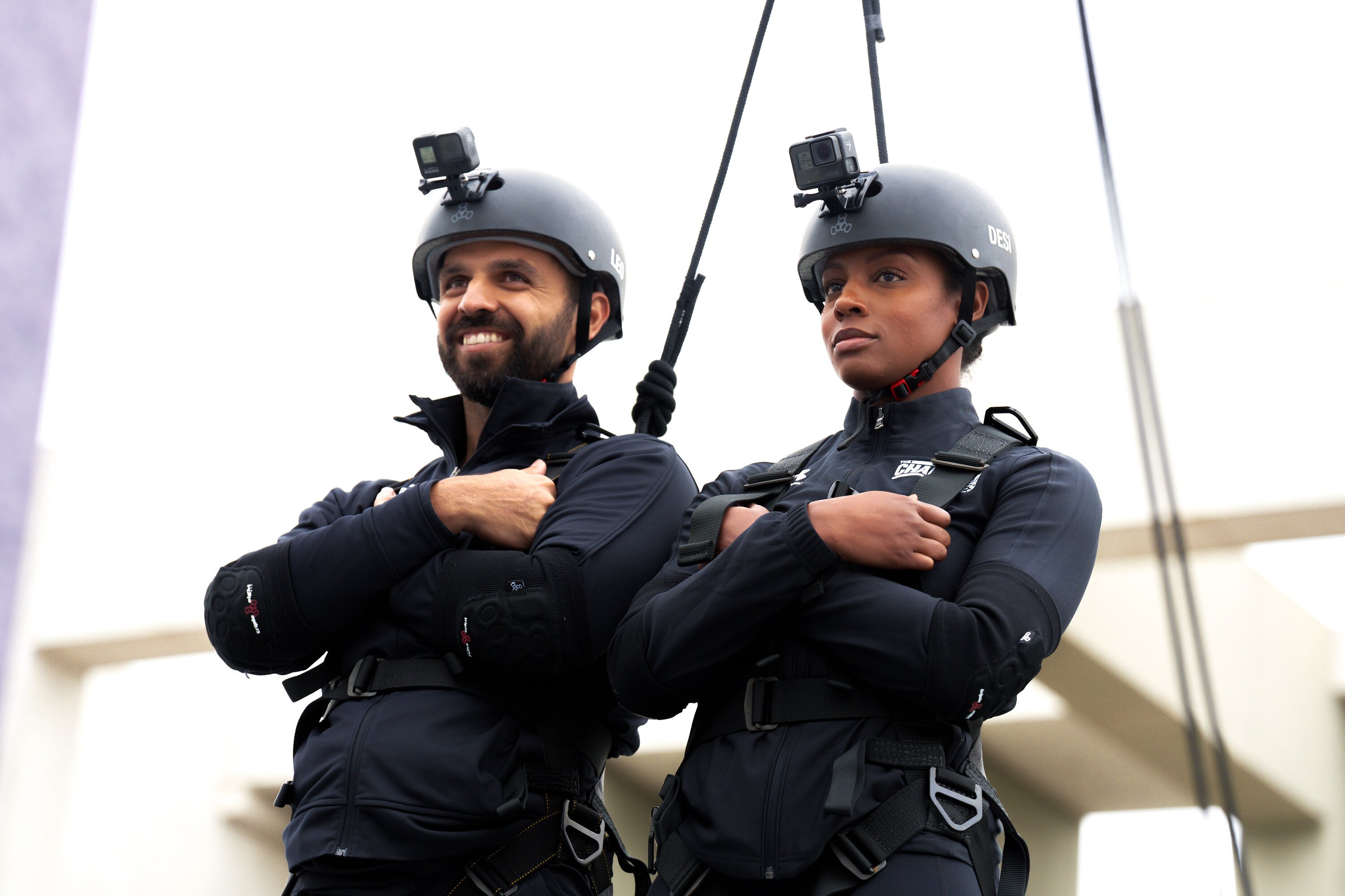 Leo Temory and Desi Williams getting ready to do a mission during 'The Challenge: USA'