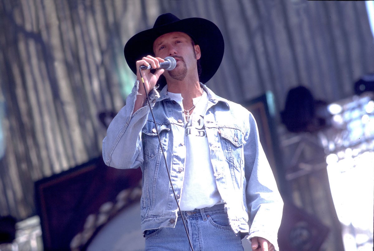 Country music singer Tim McGraw performs in 1996