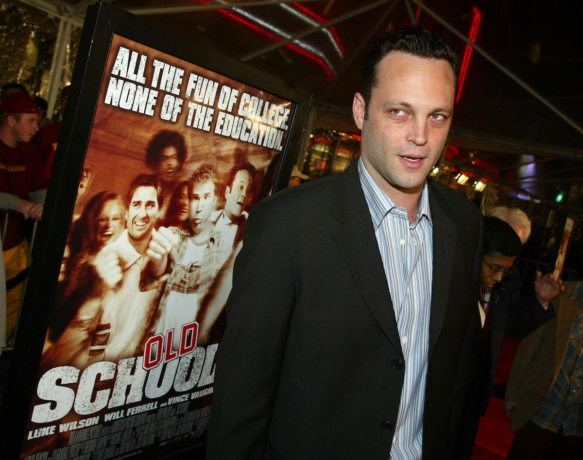 Actor Vince Vaughn arrives at the premiere of "Old School" in 2003