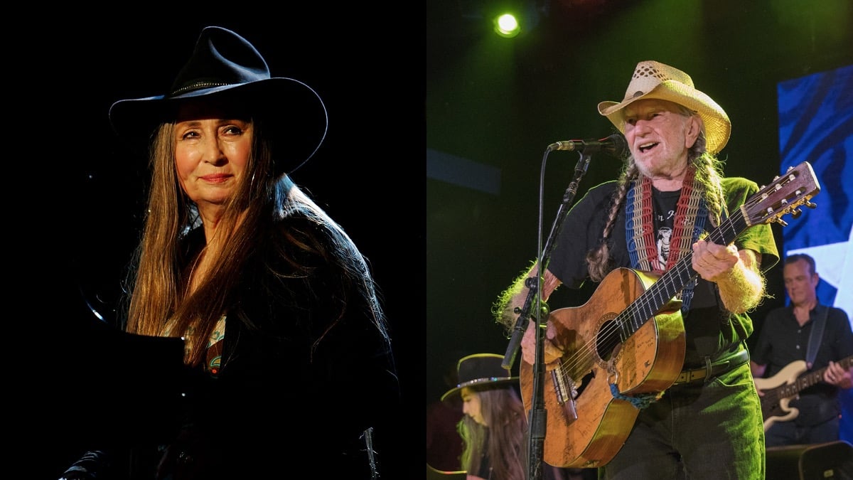 Bobbie Nelson (shown performing on left) lost custody of her kids for performing with her brother Willie Nelson (shown performing on right)