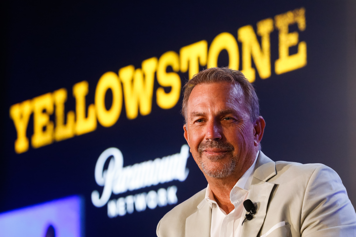 Yellowstone star Kevin Costner attends 'A conversation with Kevin Costner from Paramount Network and Yellowstone' during the Cannes Lions Festival 2018 on June 21, 2018 in Cannes, France