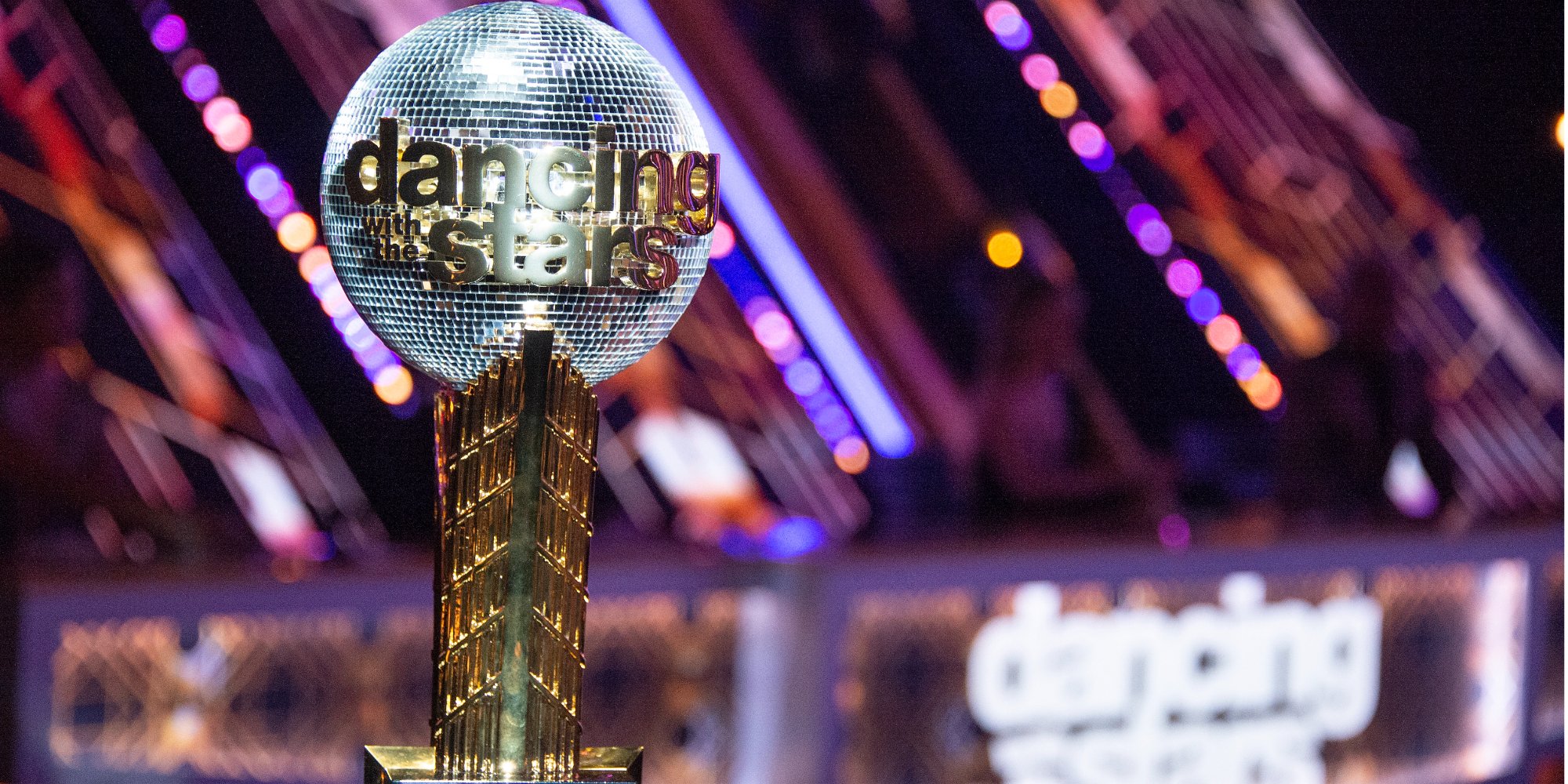 'Dancing with the Stars' mirrorball trophy pictures on the set of the former ABC series.
