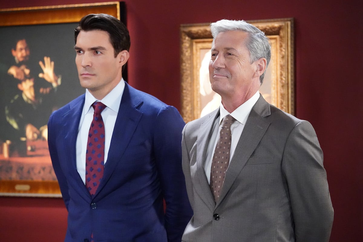 Cast members Peter Porte as Agent Kyle Graham and Charles Shaughnessy as Shane Donovan in 'Days of Our Lives: Beyond Salem
