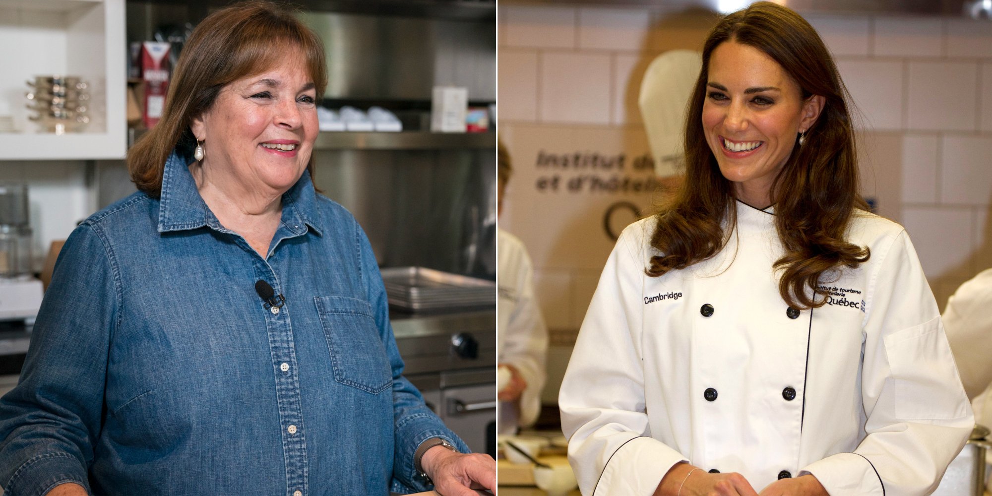 Ina Garten and Kate Middleton in side-by-side photographs.