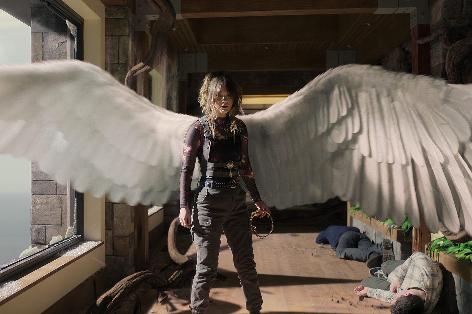 Emilia Jones as Kinsey Locke with angel wings in Locke & Key Season 2