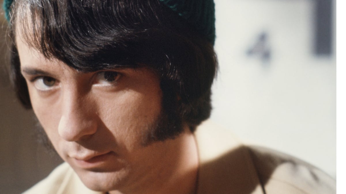 Mike Nesmith on the set of 'The Monkees' television series.