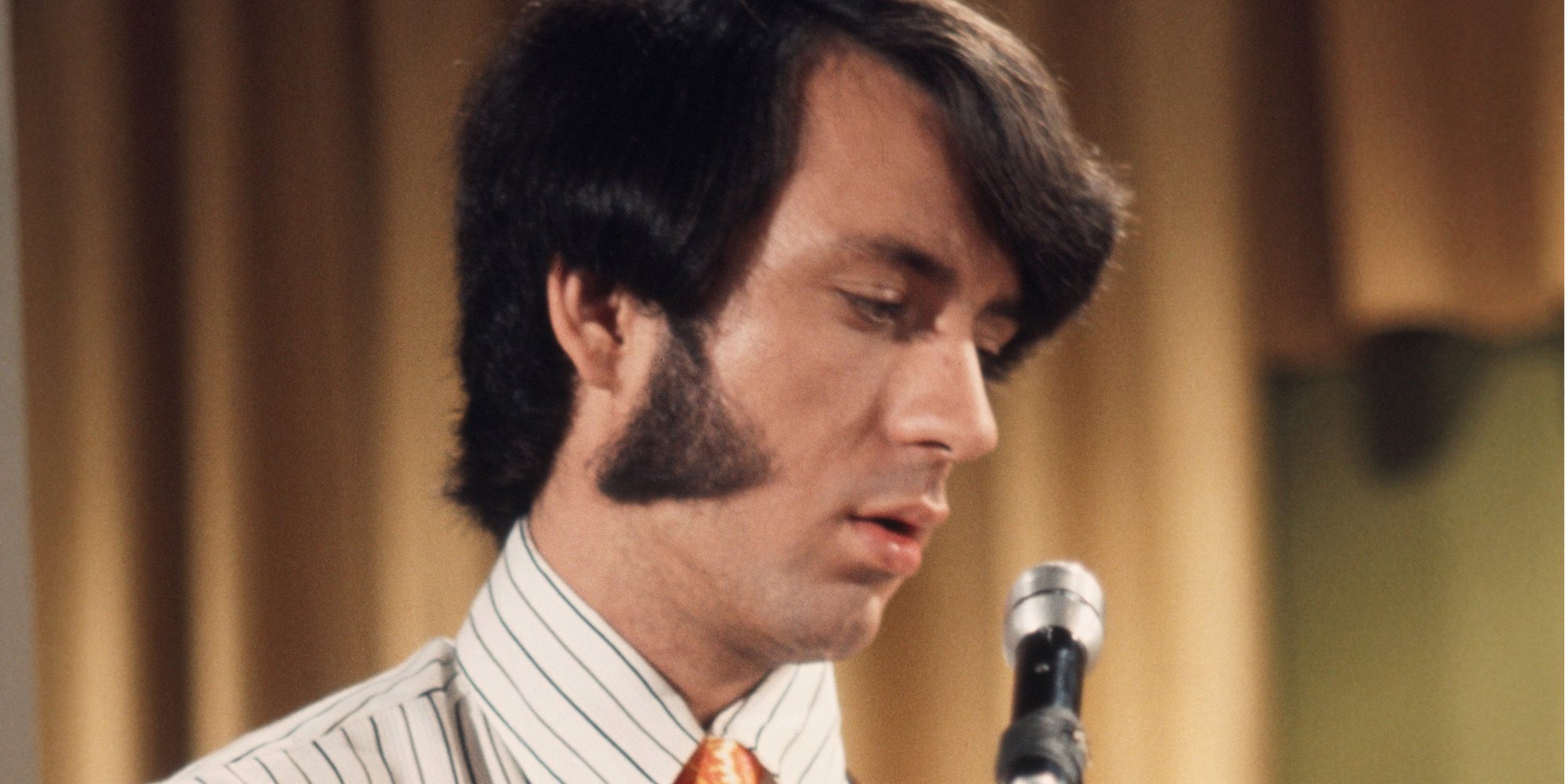 Mike Nesmith on the set of 'The Monkees' television series.