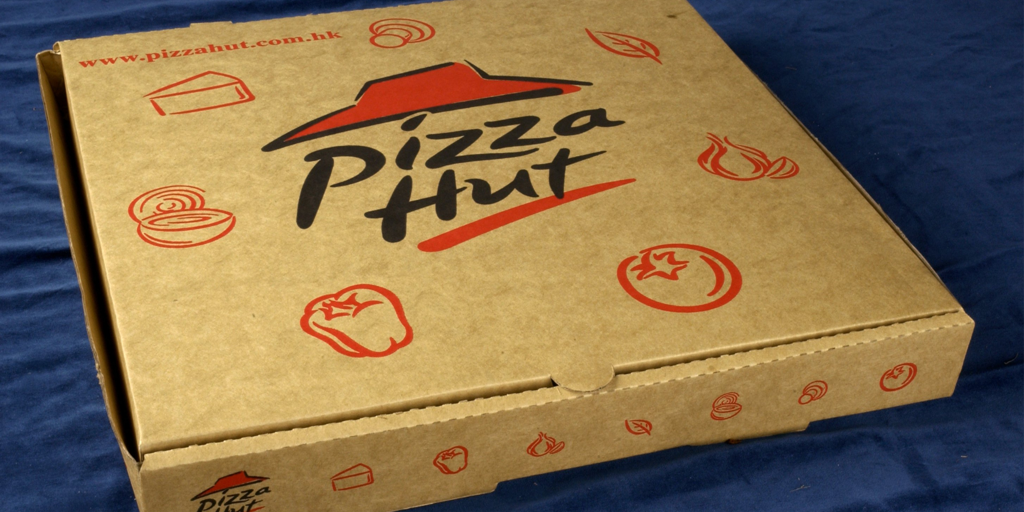 A photograph of a Pizza Hut box.