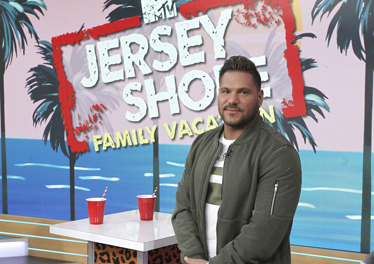 Ronnie Ortiz-Magro poses on GMA to promote 'Jersey Shore: Family Vacation' in 2018