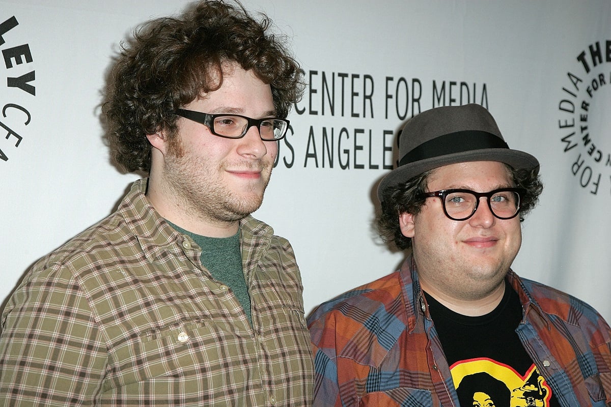 (L-R): Actors Seth Rogen and Jonah Hill attend the 25th Annual William S. Paley TV Festival at the Arclight on March 17, 2008 In Hollywood, California.