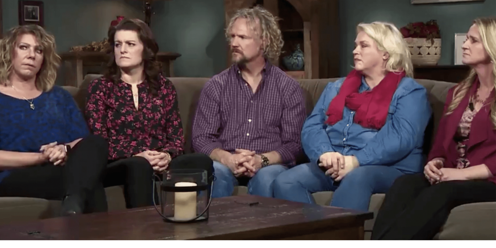 The cast of TLC's 'Sister Wives' includes Meri, Robyn, Kody, Janelle, and Christine Brown.