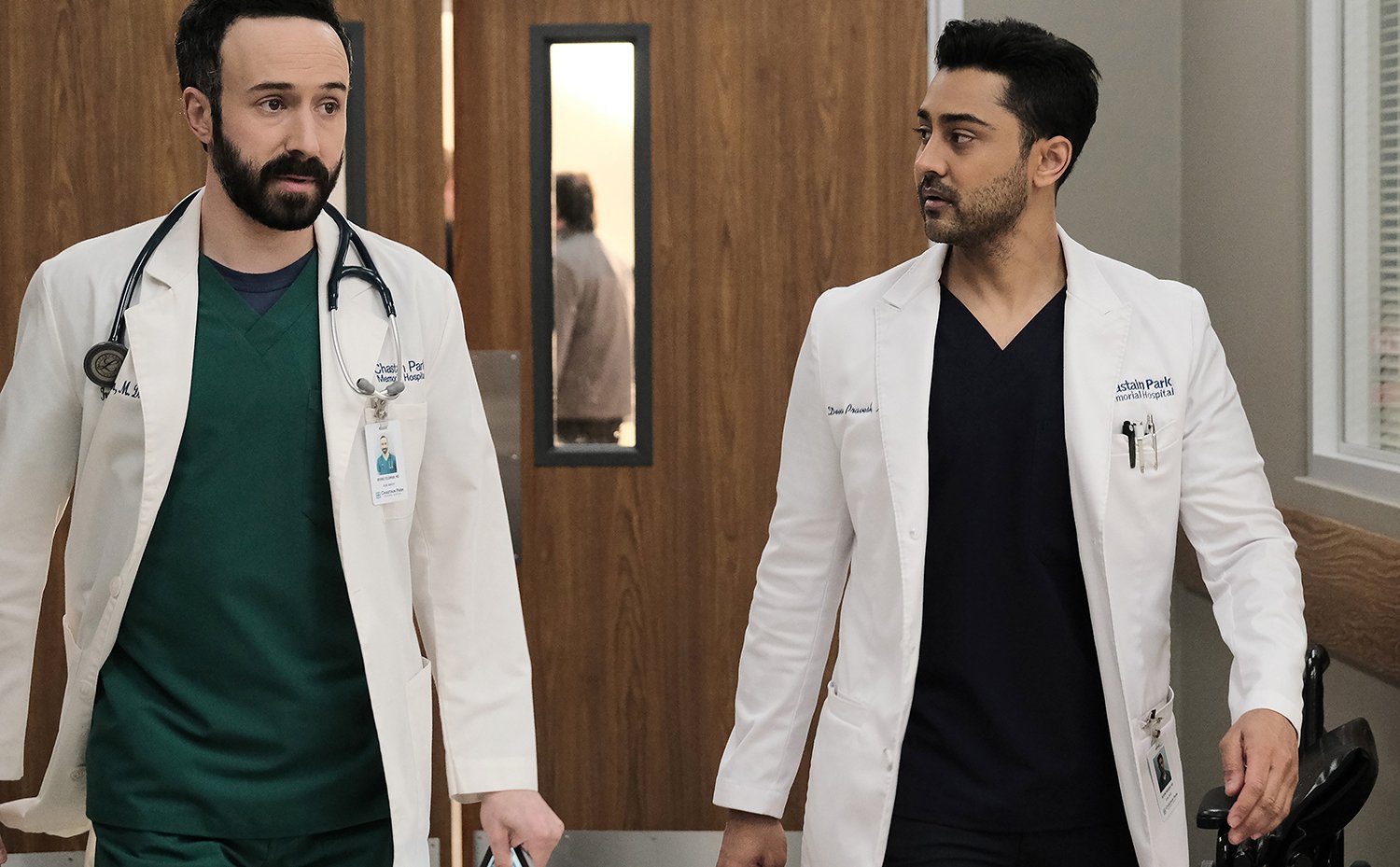 Tasso Feldman as Irving and Manish Dayal as Devon in The Resident Season 6 cast