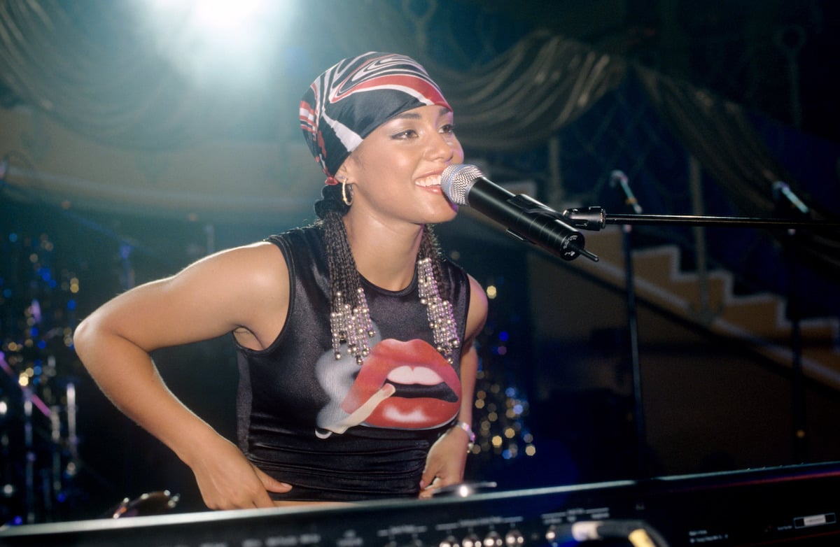 Singer Alicia Keys performs in 2001 in Munich, Germany