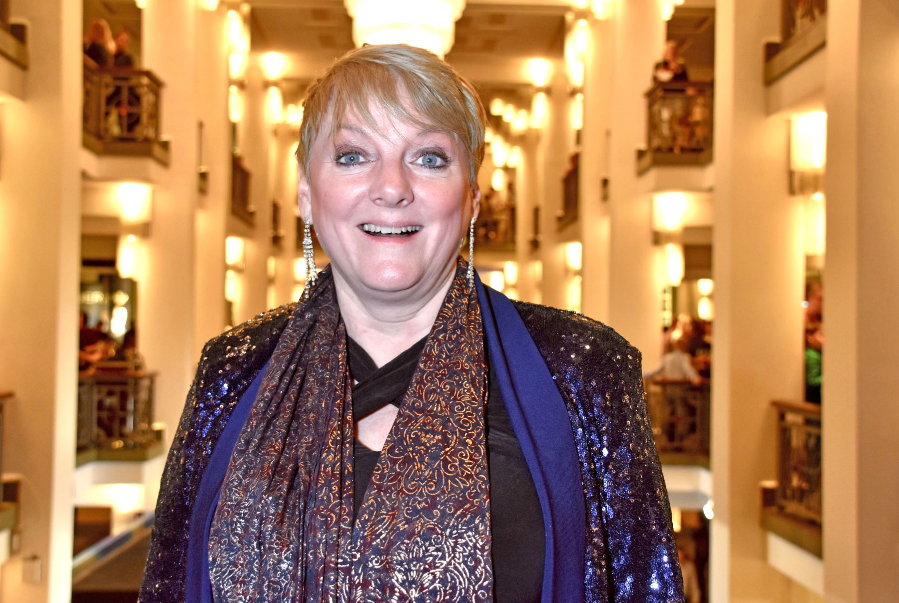 Alison Arngrim at the Young Show 'Im Labyrinth der Buecher' in Berlin, Germany