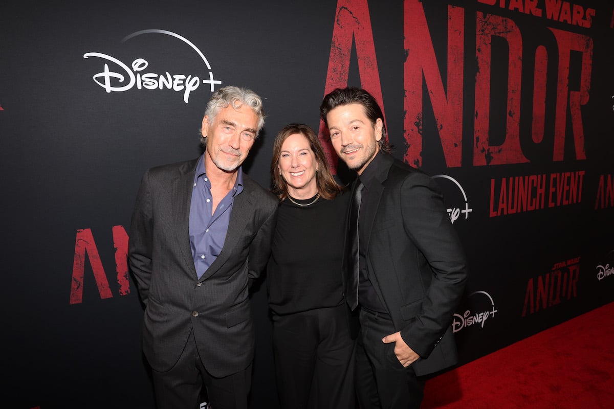 'Andor': Tony Gilroy, Kathleen Kennedy and Diego Luna huddle on the red carpet