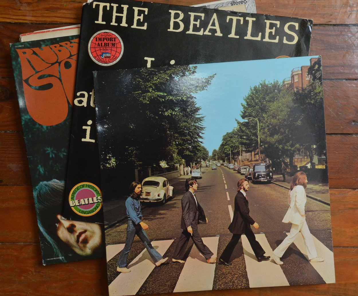 The iconic 'Abbey Road' cover shows The Beatles crossing the street, which Ringo Starr said was the result of the band shooting down their other ideas.