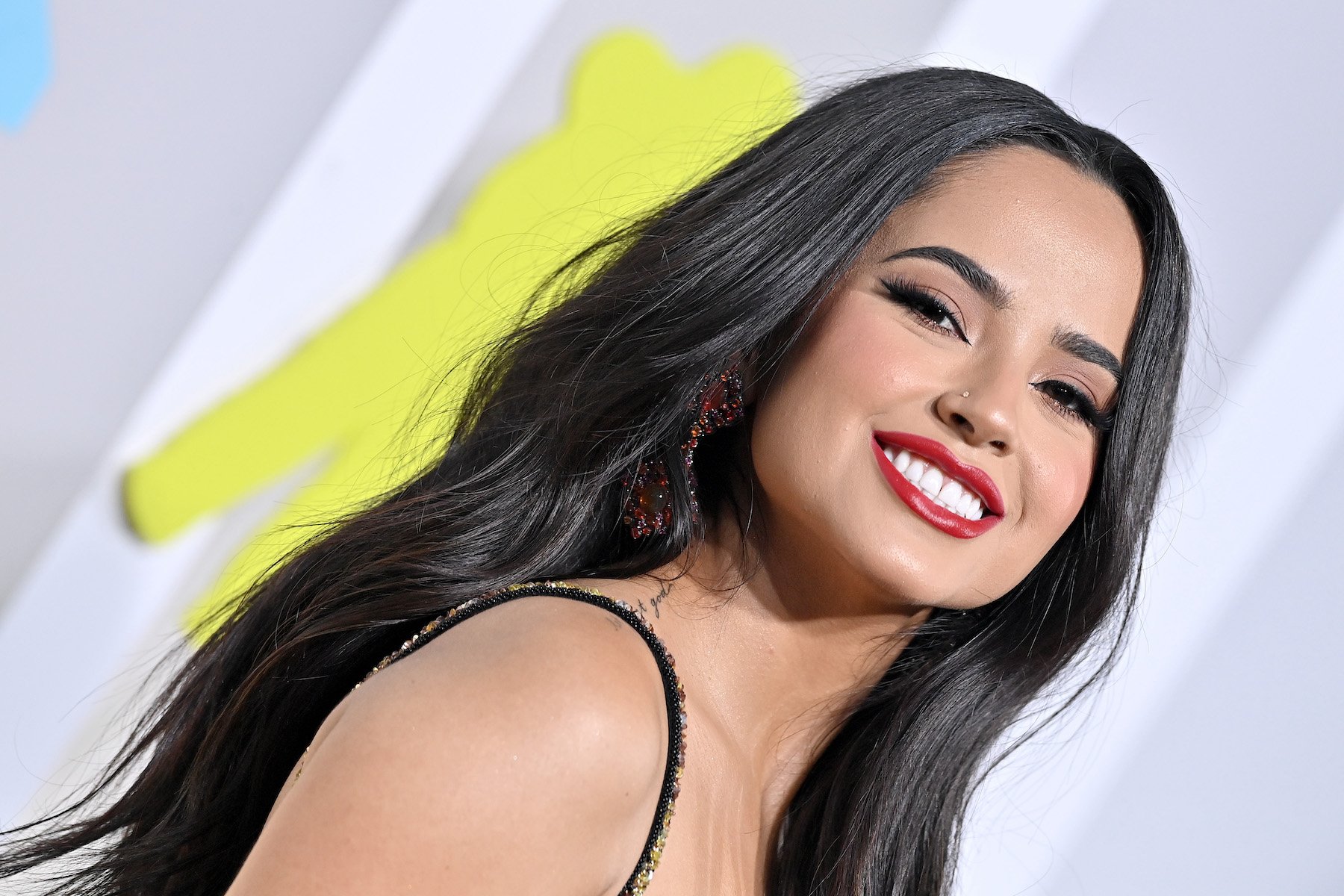 Becky G, whose song 'Shower' was originally written for Katy Perry, smiling for a photo.