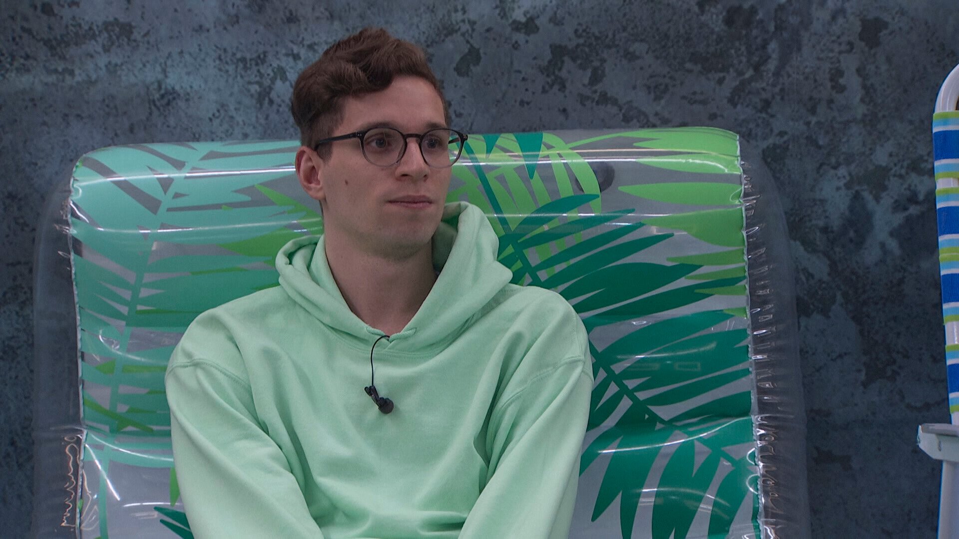 Michael Bruner sitting in the Have-Not room during 'Big Brother 24'