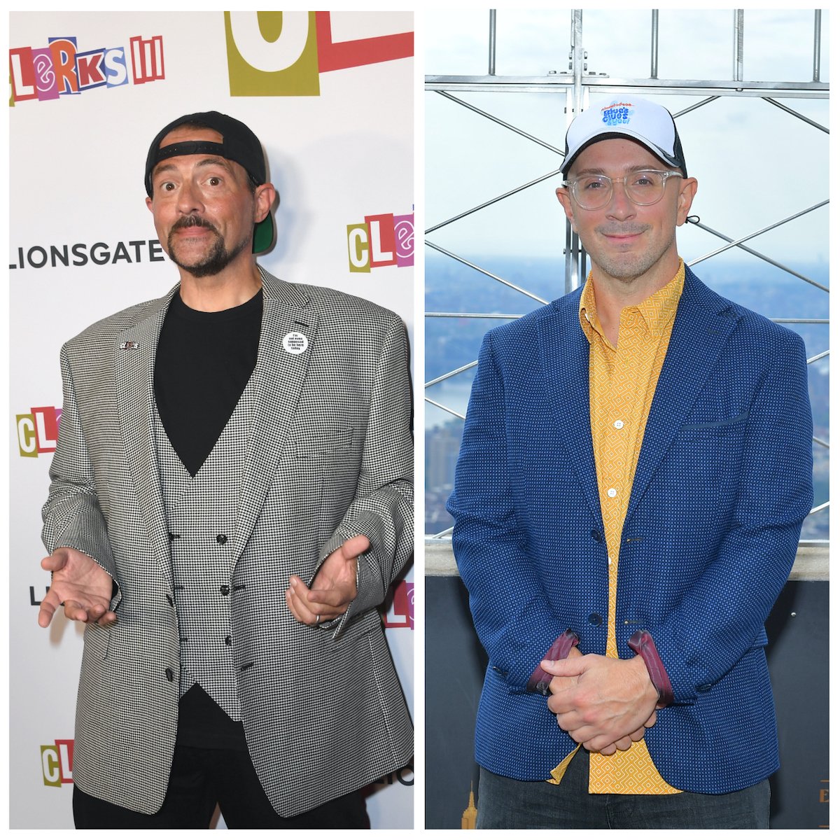 Kevin Smith and Steve Burns from 'Blue's Clues' pose for a photo separately 