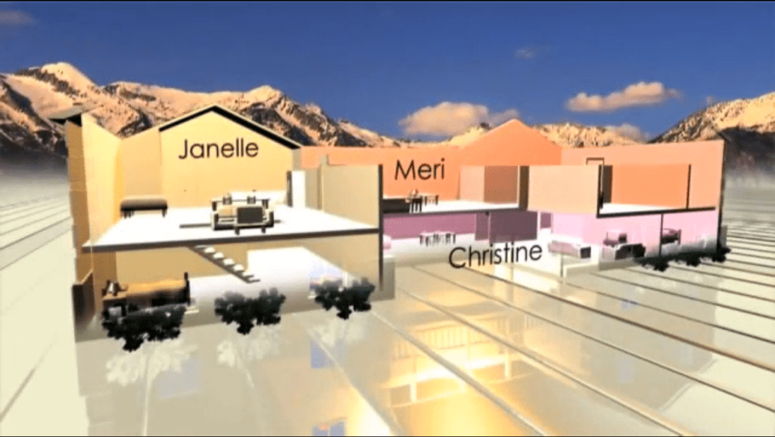 A cross section of the Brown family's home in Lehi, Utah on 'Sister Wives' on TLC.