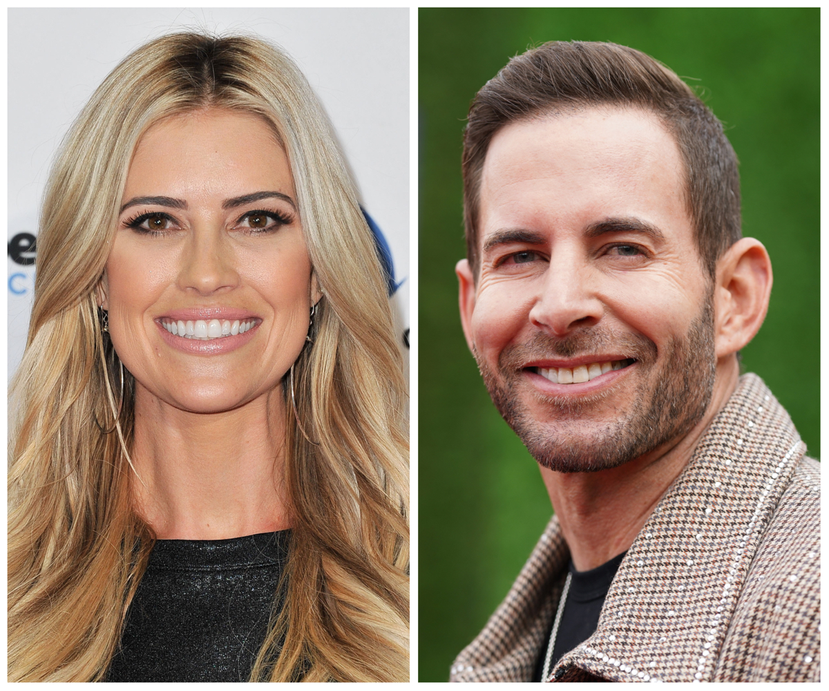 Side by side photos of Christina Hall and Tarek El Moussa, who recently shared similar birthday posts about their new spouses.