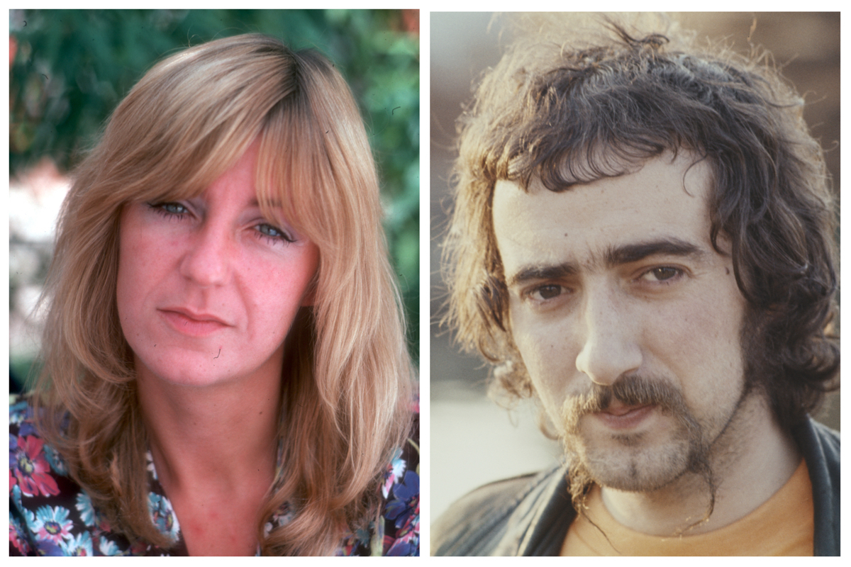Nebeneinander Fotos von Christine McVie und John McVie, dem ehemals verheirateten Paar von Fleetwood Mac.