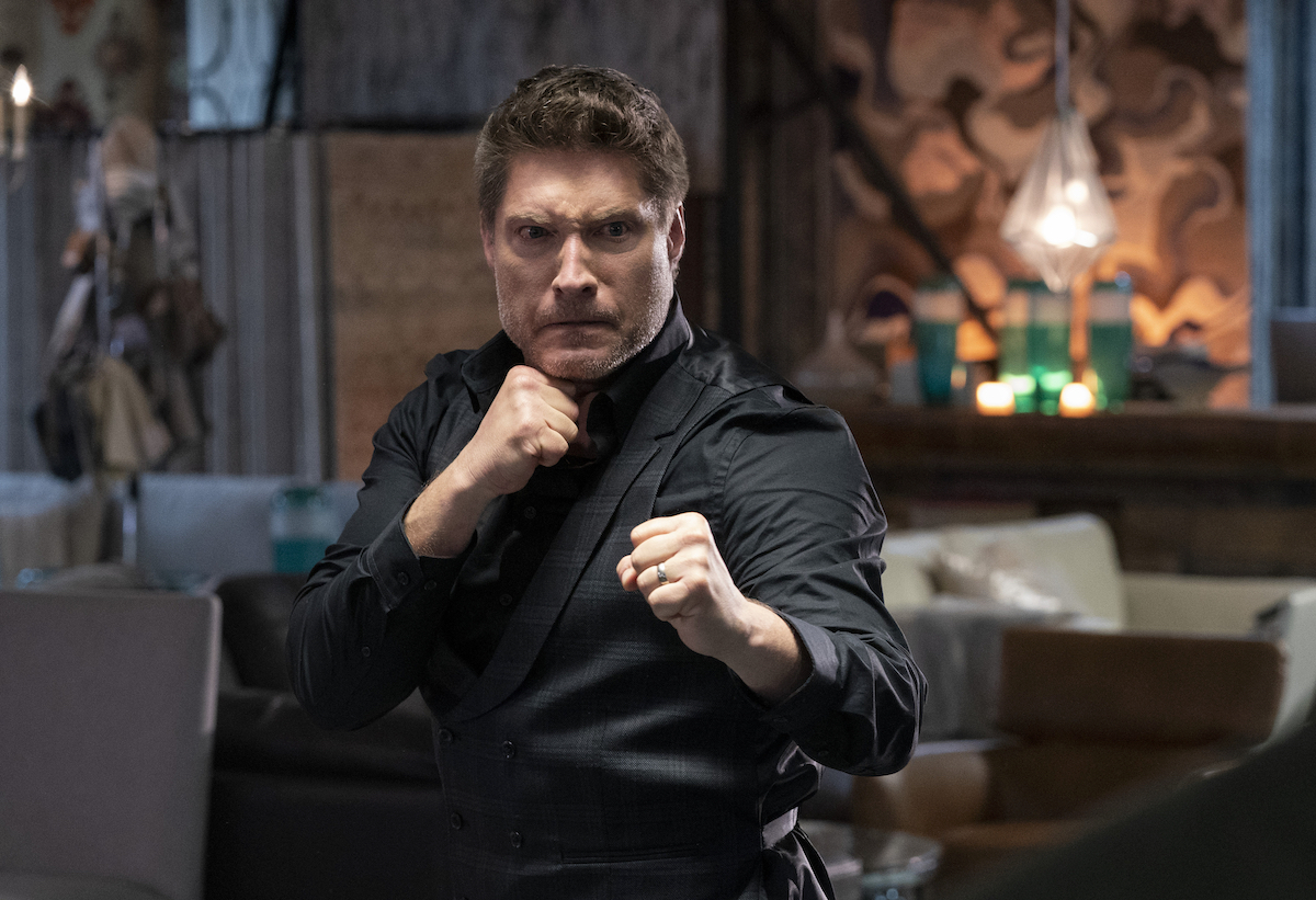 'Cobra Kai' Season 5: Sean Kanan holds his fists up as Mike Barnes