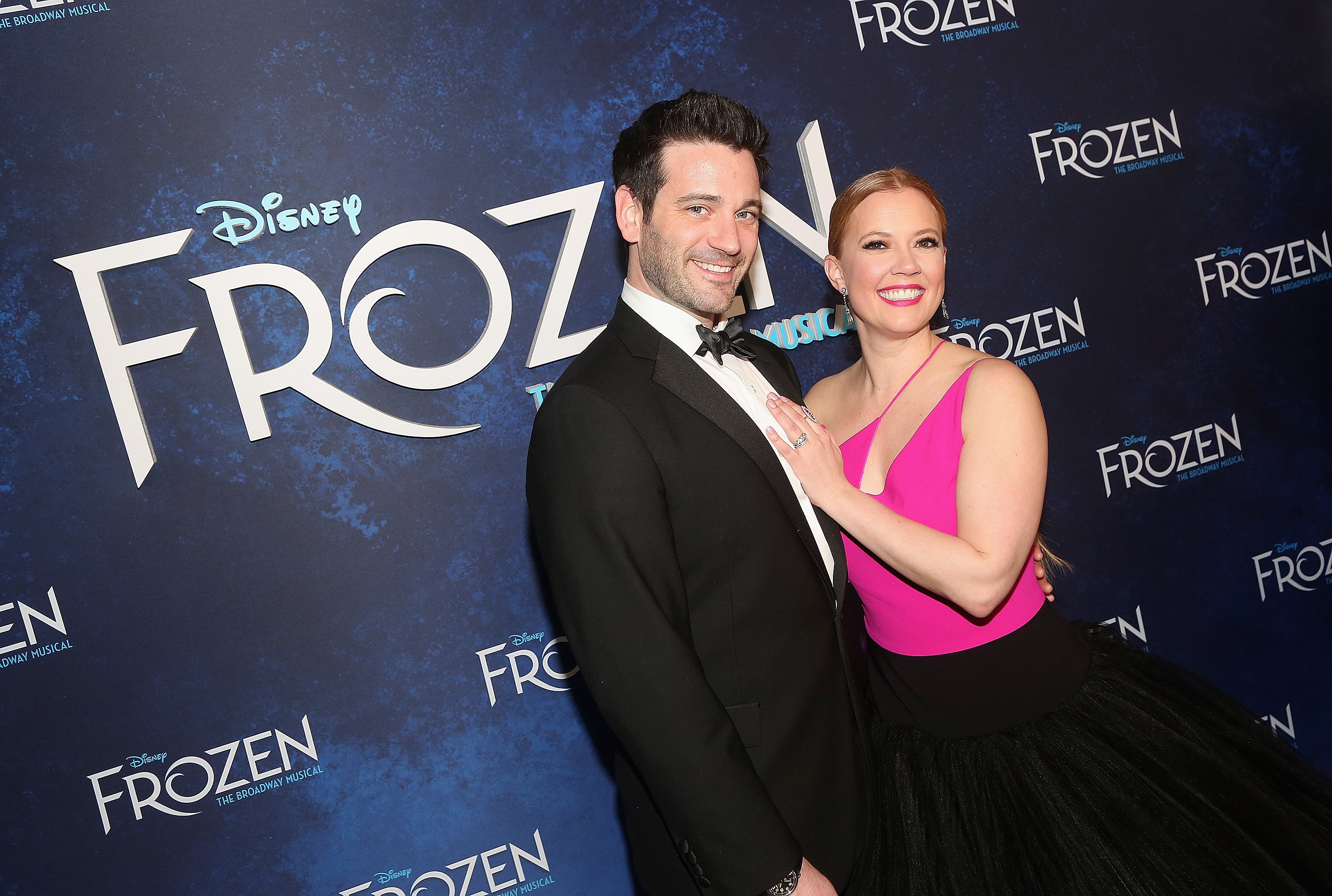 Colin Donnell and Patti Murin at the opening of the Disney musical 'Frozen'