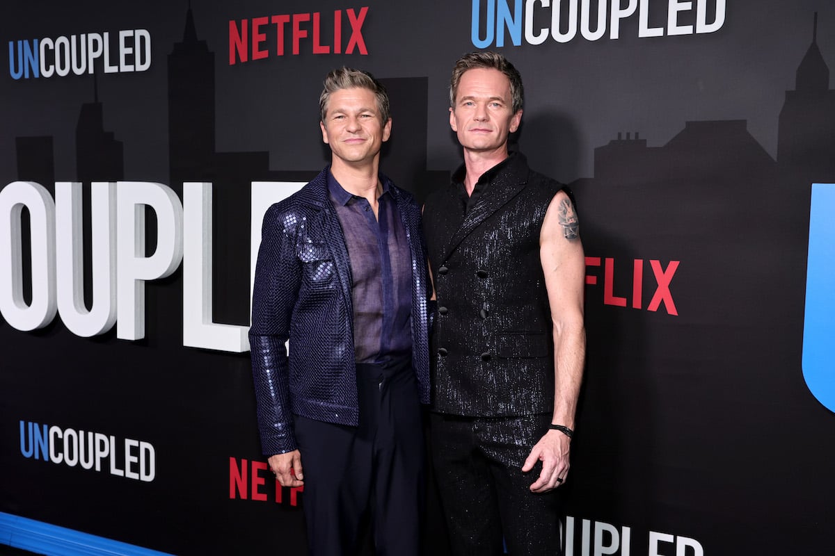 David Bertka and Neil Patrick Harris, who love Ina Garten guacamole, pose together on the red carpet at the premiere of 'Uncoupled'