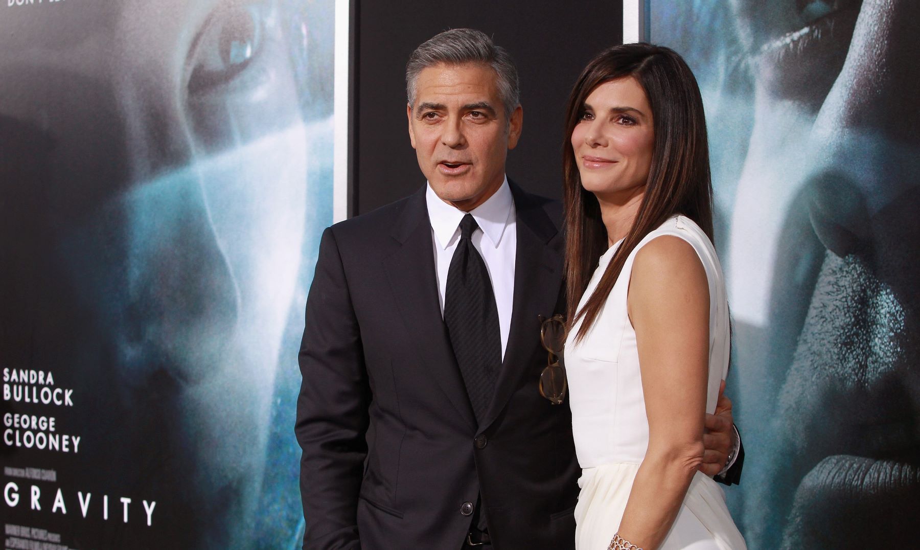 George Clooney and Sandra Bullock at the 'Gravity' New York premiere at the AMC Lincoln Square Theater