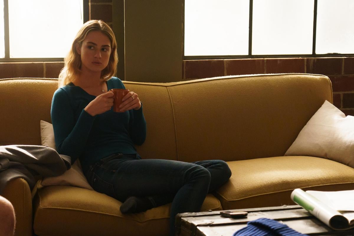 Grace Van Patten, whose character Lucy confronts Stephen in 'Tell Me Lies' Season 1 Episode 6: 'Sorry If I Dissed You', sits on a couch in 'Tell Me Lies' Season 1