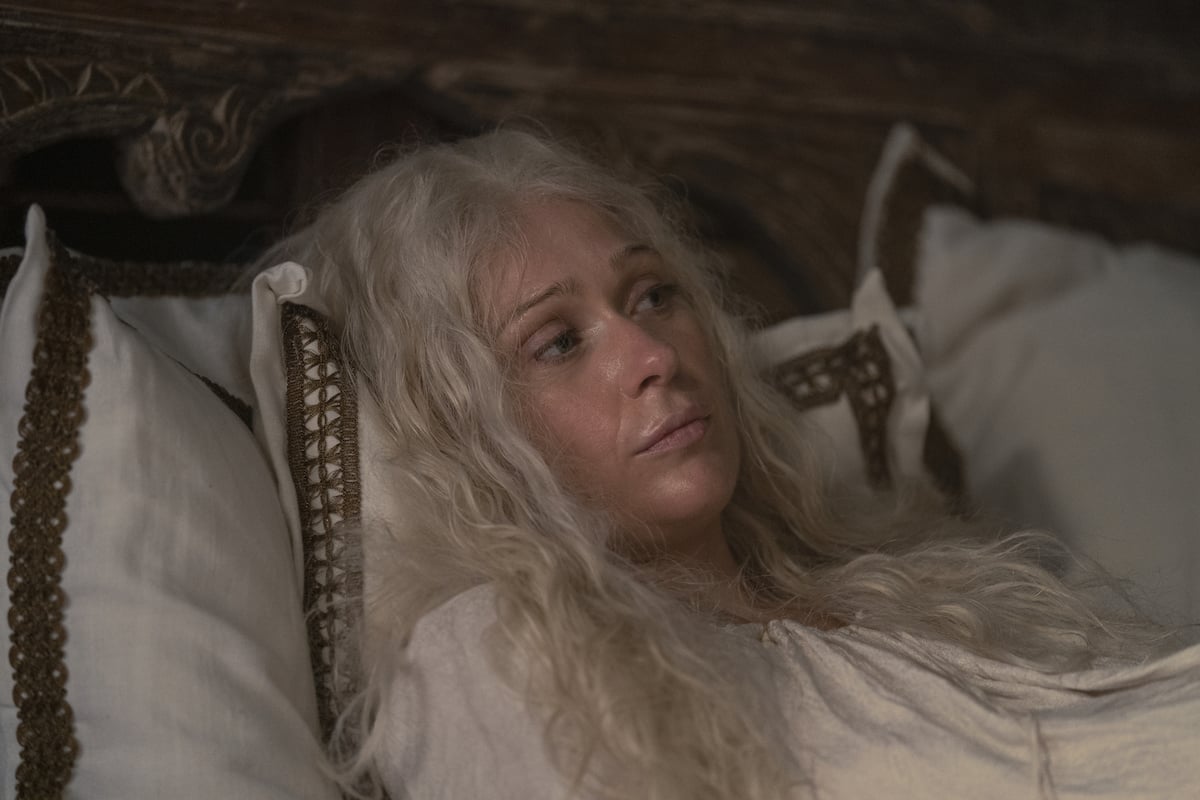 'House of the Dragon': Sian Brooke lays in bed before her birth scene